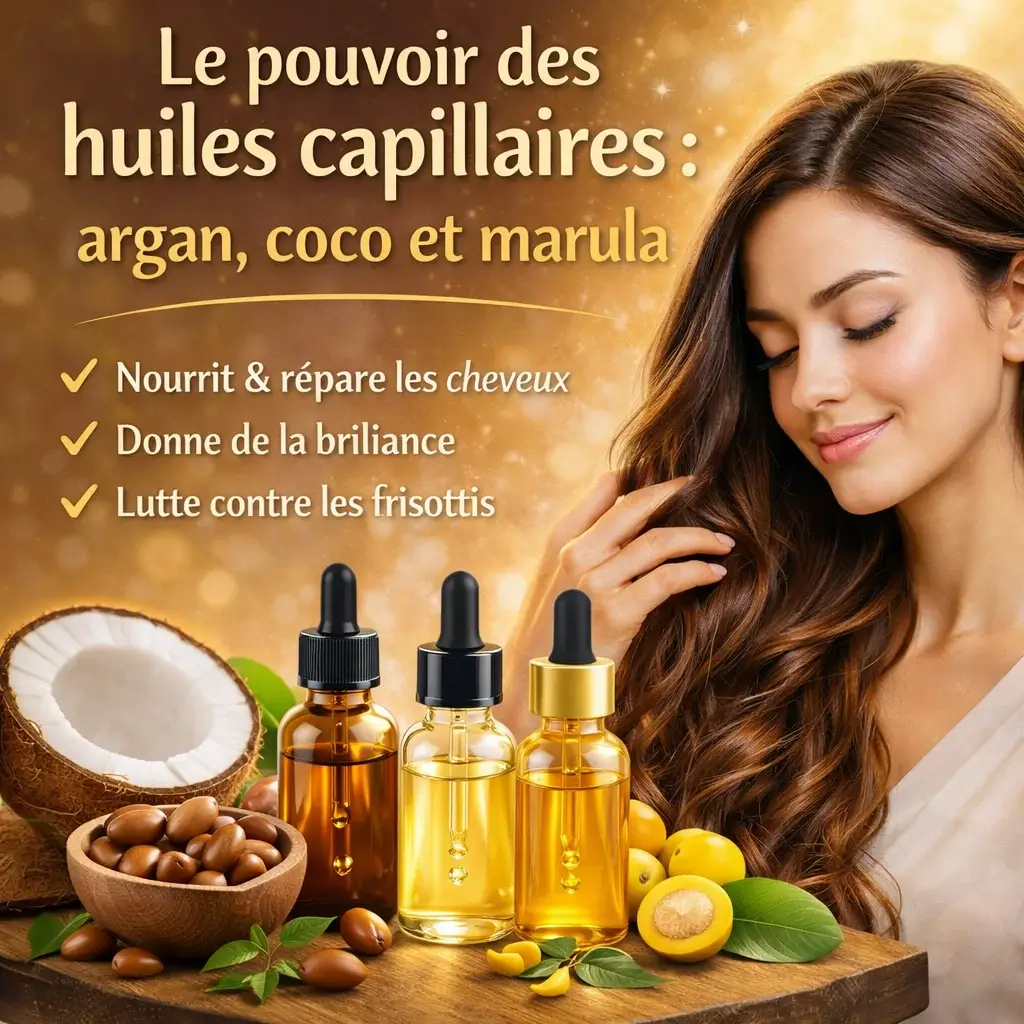 Le pouvoir des huiles capillaires : argan, coco et marula 2 Le pouvoir des huiles capillaires argan, coco et marula pouvoir huiles capillaires