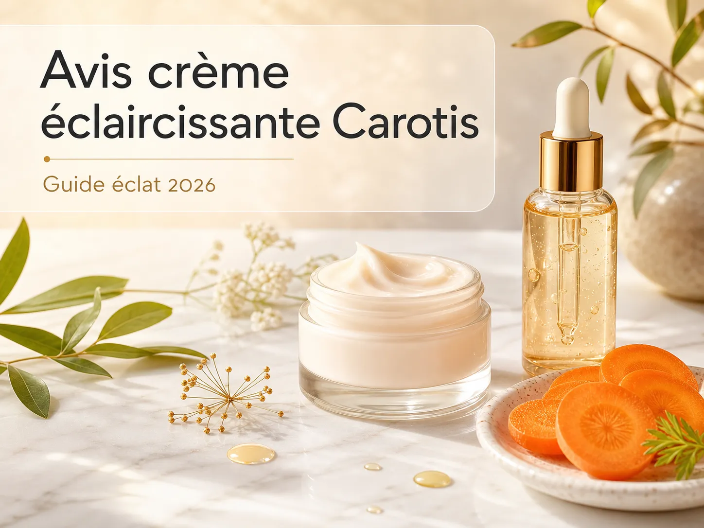 Avis crème éclaircissante carotis | Guide éclat 2026